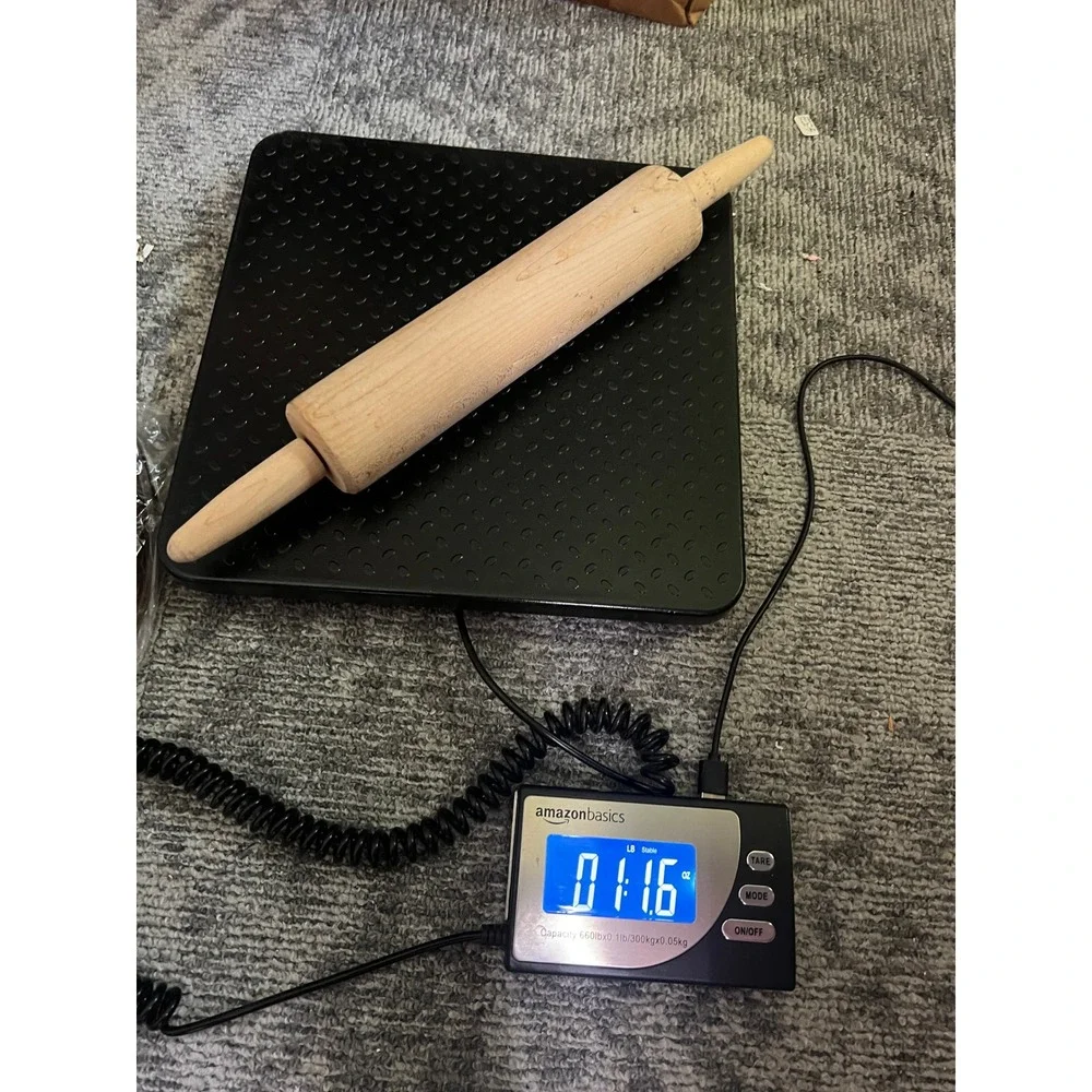 Vintage Solid Wood Rolling Pin 16.5 Inch Classic Kitchen Baking Tool Farmhouse